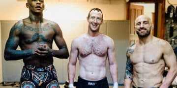 Mark Zuckerberg, Israel Adesanya, Alexander Volkanovski