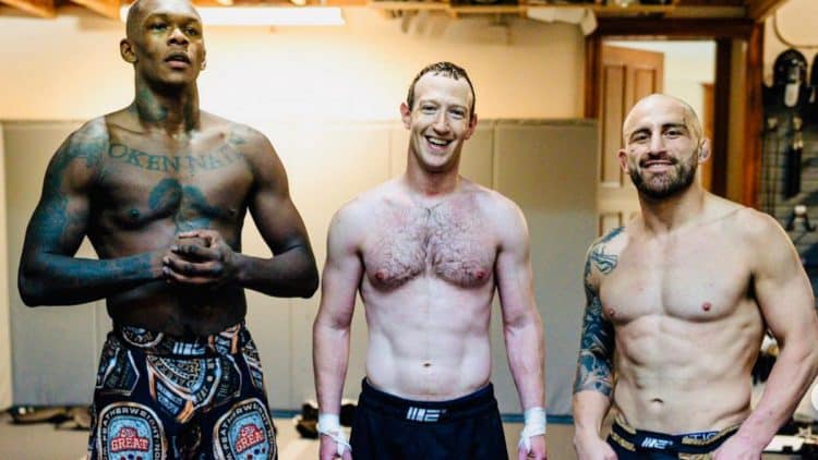 Mark Zuckerberg, Israel Adesanya, Alexander Volkanovski