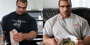 Hassan Mostafa Eating 2023 Olympia